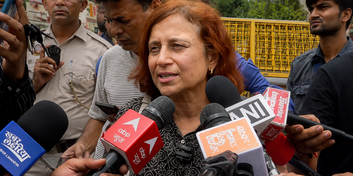 Sonam Wangchuk Hospital Case: Critical Court Plea for Hospital Transfer 1 Sonam Wangchuk Hospital Case as Gitanjali Angmo speaks outside Safdarjung Hospital