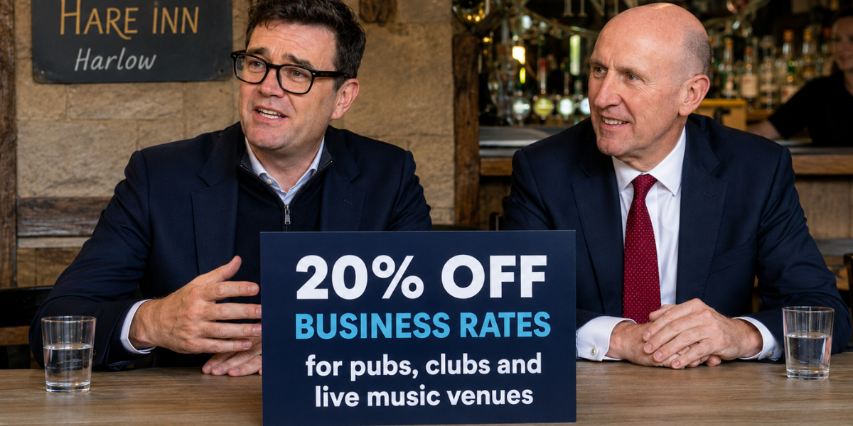 20% business rates cut for pubs Andy Burnham Hare Inn