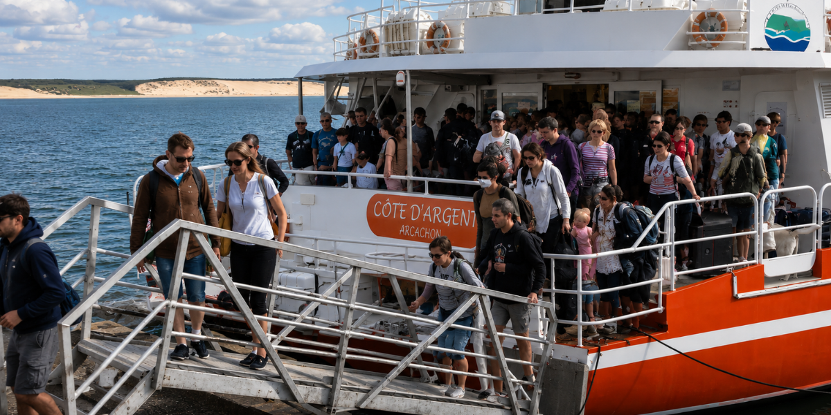 France wildfires evacuation at Arcachon