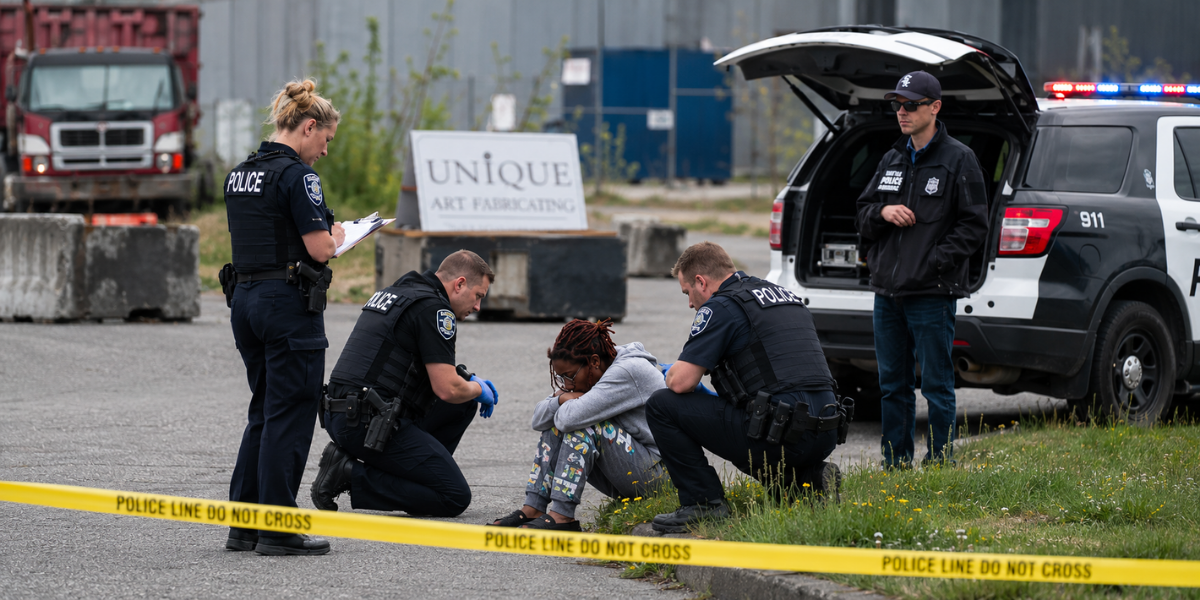 Seattle Space Needle Shooting Leaves 2 Dead, 5 Injured 1 Seattle Space Needle shooting police scene