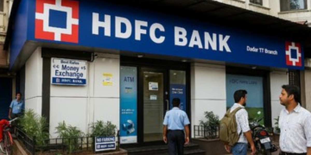HDFC Bank penalty branch signage exterior